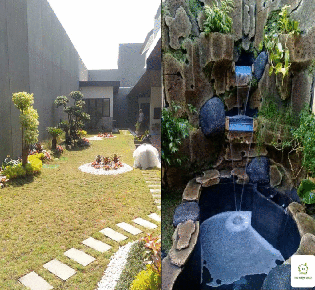 Taman Kolam Air & Taman Minimalis